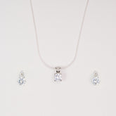 Moon & Shine Studs with Dove Solitaire Pendant