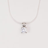 Dove Solitaire Pendant with Chain