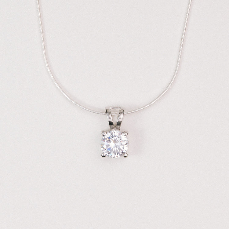 Dove Solitaire Pendant with Chain