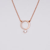 Petite Halo Pendant with Chain