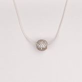 Rhinestone Ball Pendant with Chain