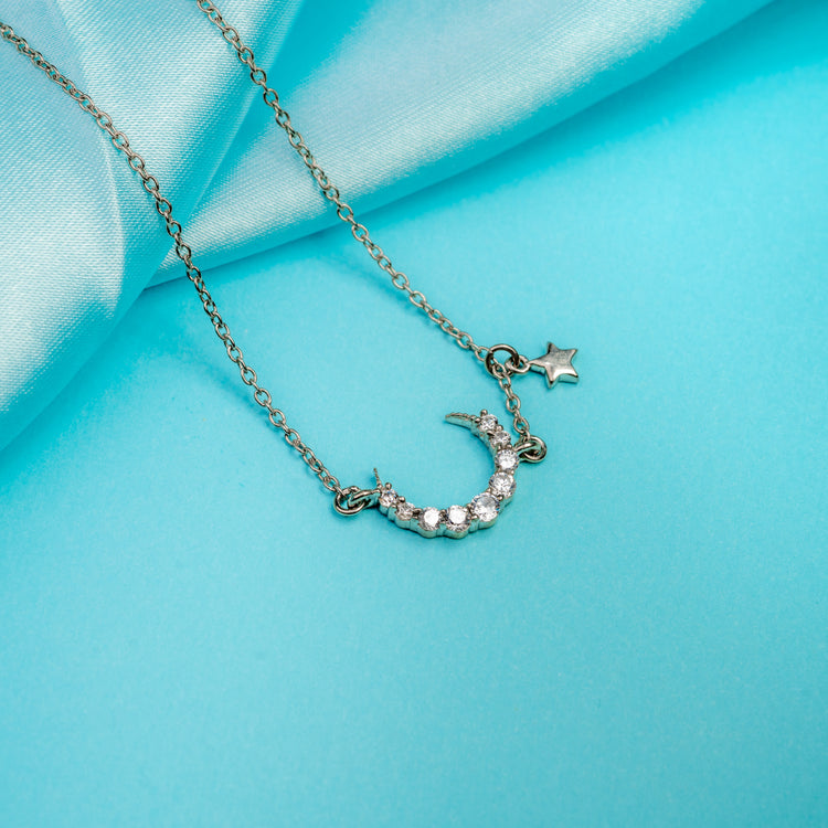 Moon and Star Necklace