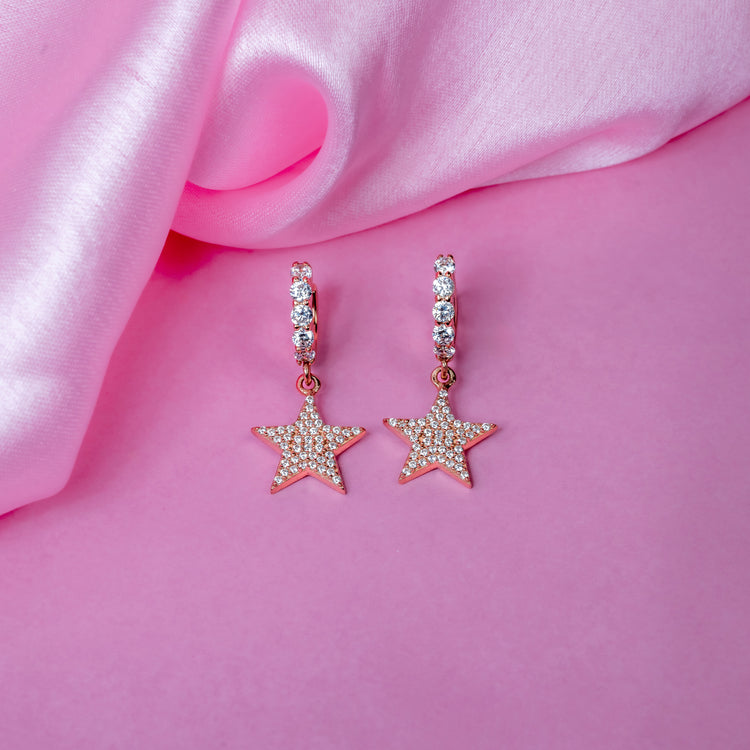 Celestial Star Hoop Earrings