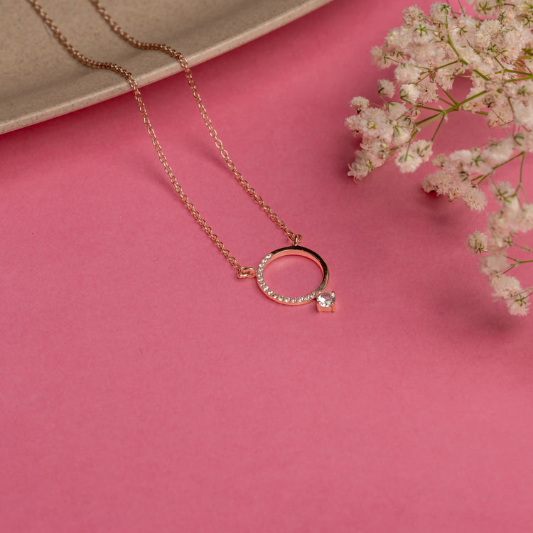 Petite Halo Pendant with Chain