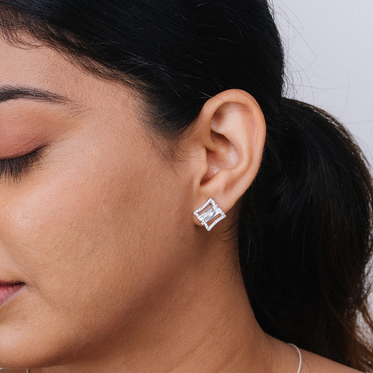 Quad Pleated Earrings