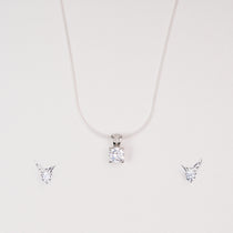 Snitch Earring with Dove Solitaire Pendant