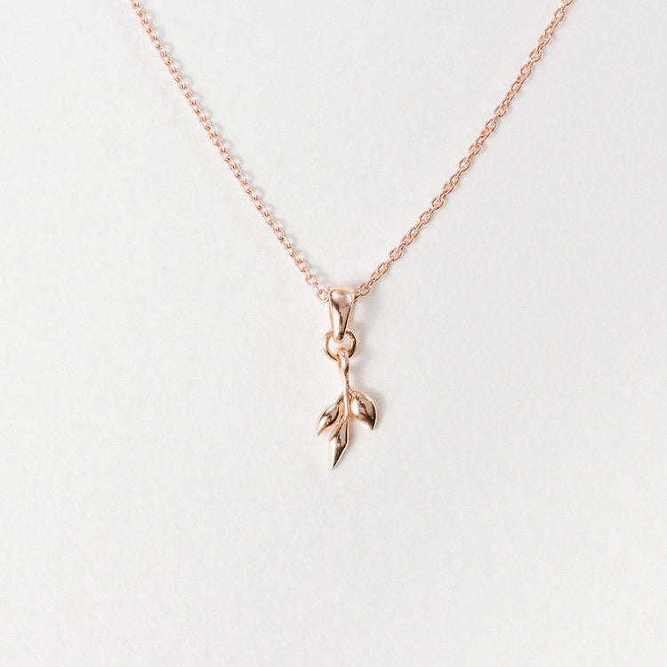 Olive Leaf Pendant with Chain