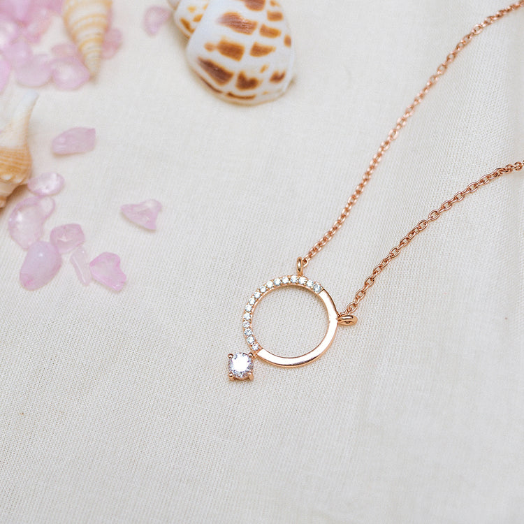 Petite Halo Pendant with Chain