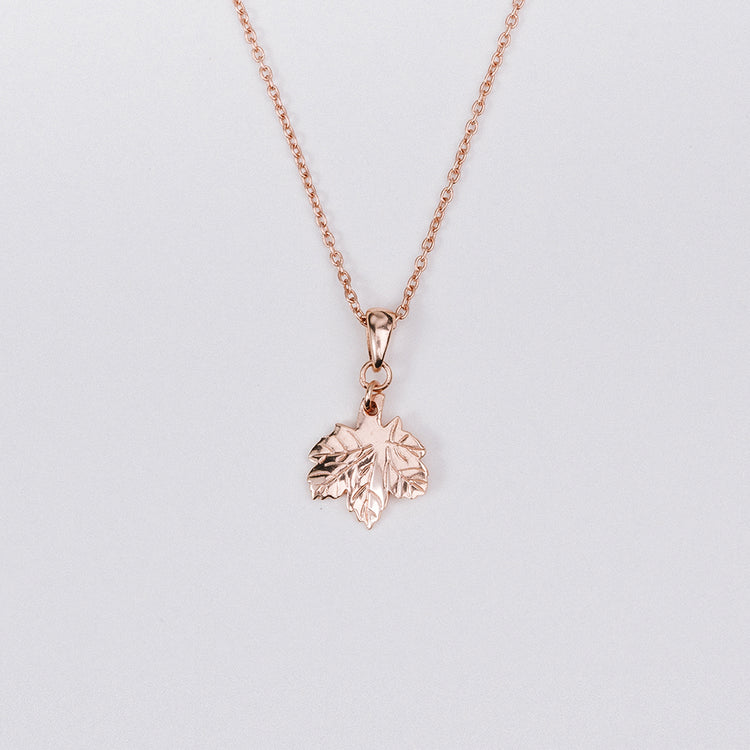 Spring Leaf Pendant with Chain